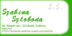 szabina szloboda business card